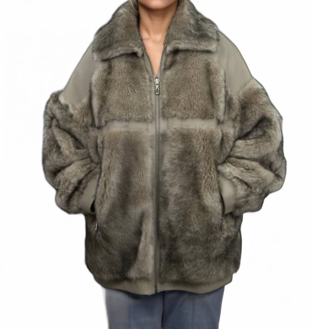 NEW LUSSO BENI sojourn teddy jacket in gray